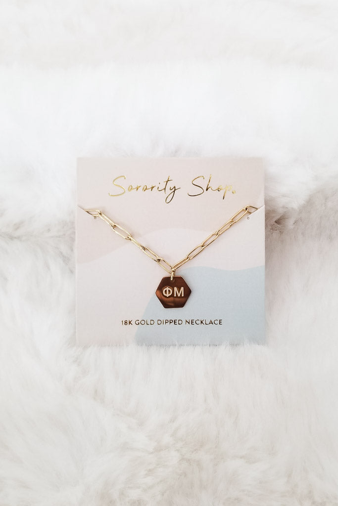 Sorority Paper Clip Necklace-