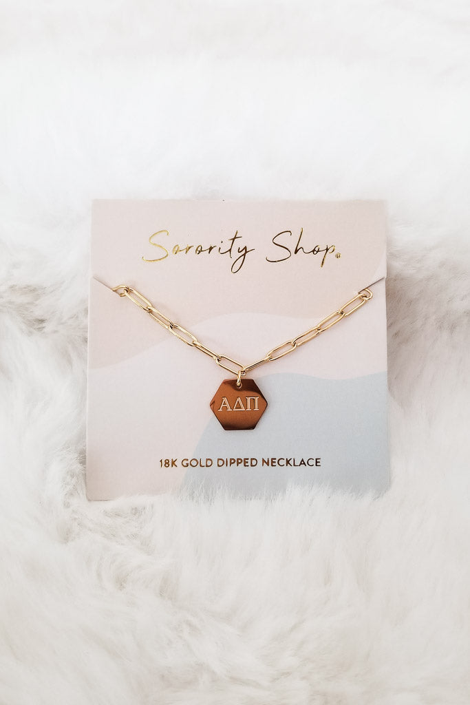 Sorority Paper Clip Necklace-