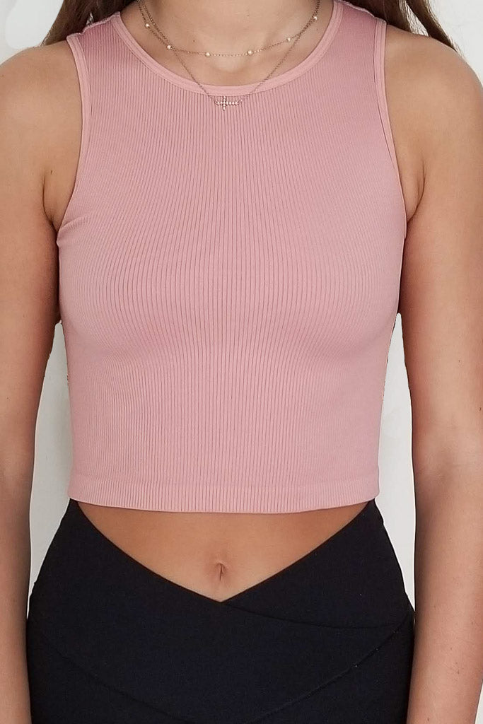 Gotta Say Ribbed Cropped Tank -