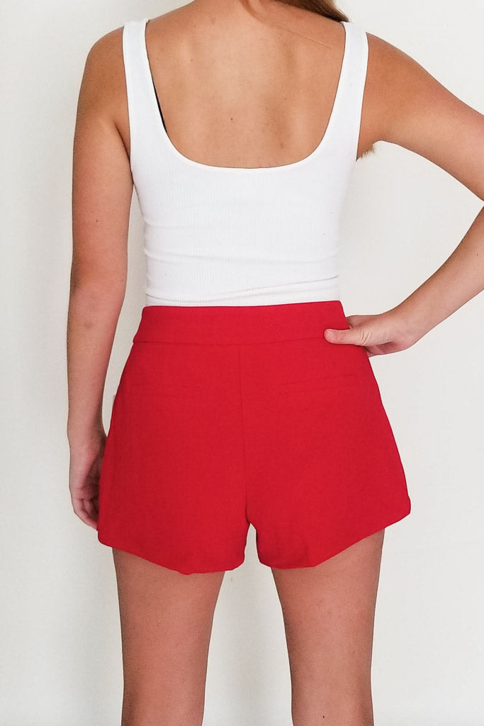 Lights Up Shorts- Red