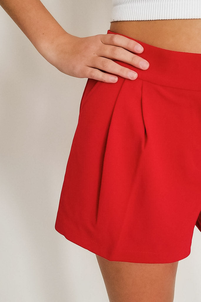 Lights Up Shorts- Red