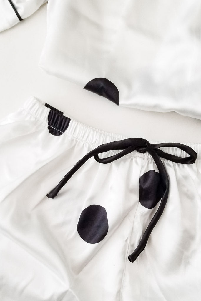 Sophia Satin Pajama Set- Ivory