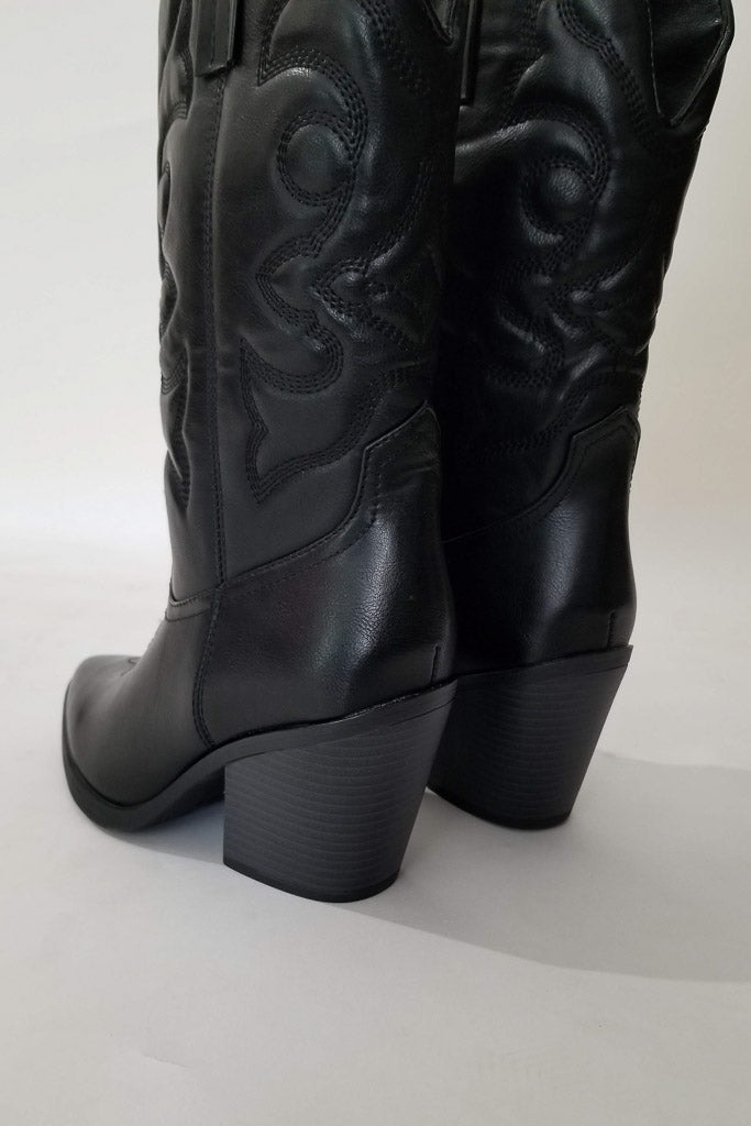 Wild West Cowboy Boot- Black