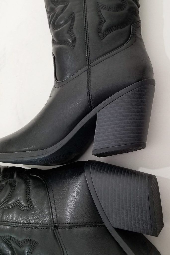 Wild West Cowboy Boot- Black