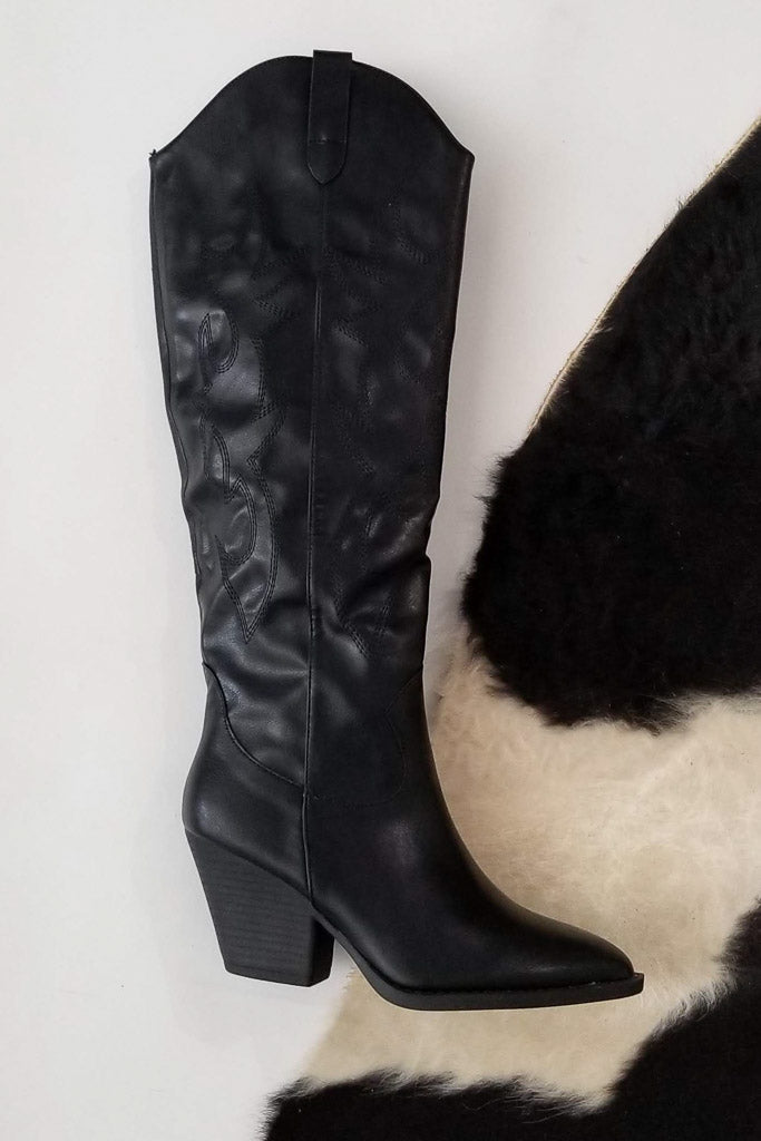 Sky High Cowgirl Boot- Black