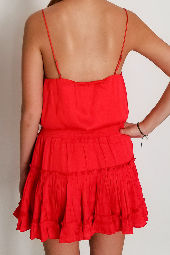 Get Together Crop Top- Red