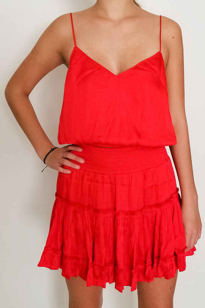 Get Together Crop Top- Red