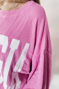 Georgia Graphic Sweatshirt- Pink