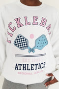 Pickleball Graphic Sweatshirt- White
