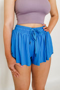 In Your Eyes Butterfly Shorts- Blue