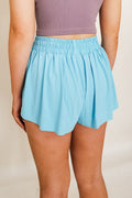 In Your Eyes Butterfly Shorts- Light Blue