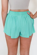 In Your Eyes Butterfly Shorts- Green