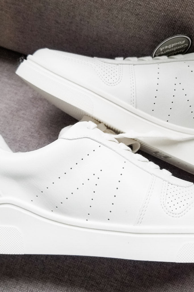 MIA Alta Sneaker- White Perforated