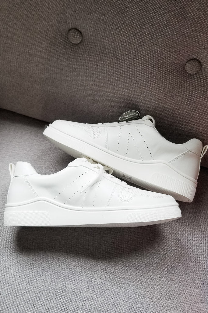 MIA Alta Sneaker- White Perforated