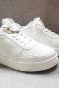 MIA Alta Sneaker- White Perforated