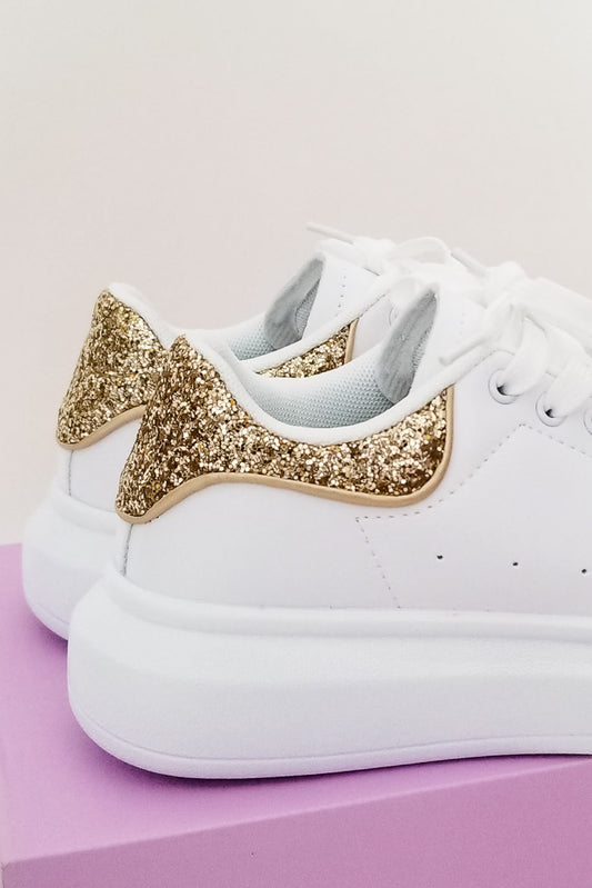 Light It Up Sneaker - Gold Glitter