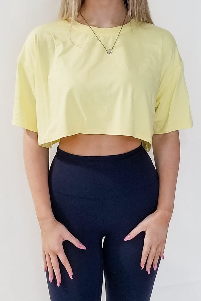 Made For You Cropped Top- Yellow