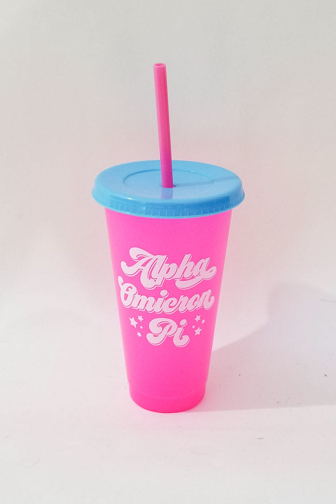 Color Changing Sorority Cup - Alpha Omicron Pi