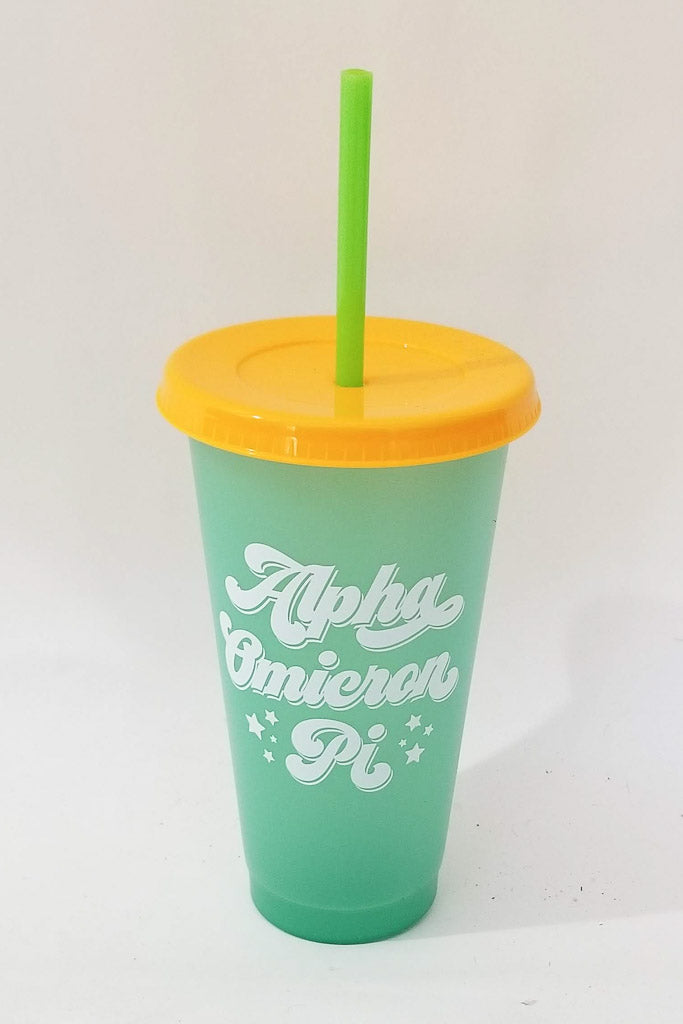 Color Changing Sorority Cup - Alpha Omicron Pi