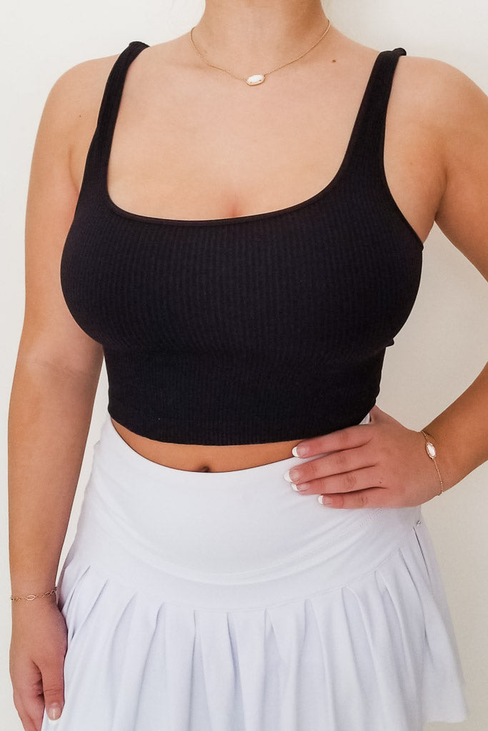 My World Ribbed Cropped Tank