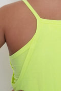 Your Shot Active Dress With Romper Lining- Neon Yellow