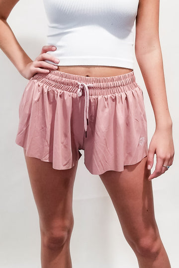 In Your Eyes Butterfly Shorts- Mauve