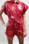 Made For More Romper- Red