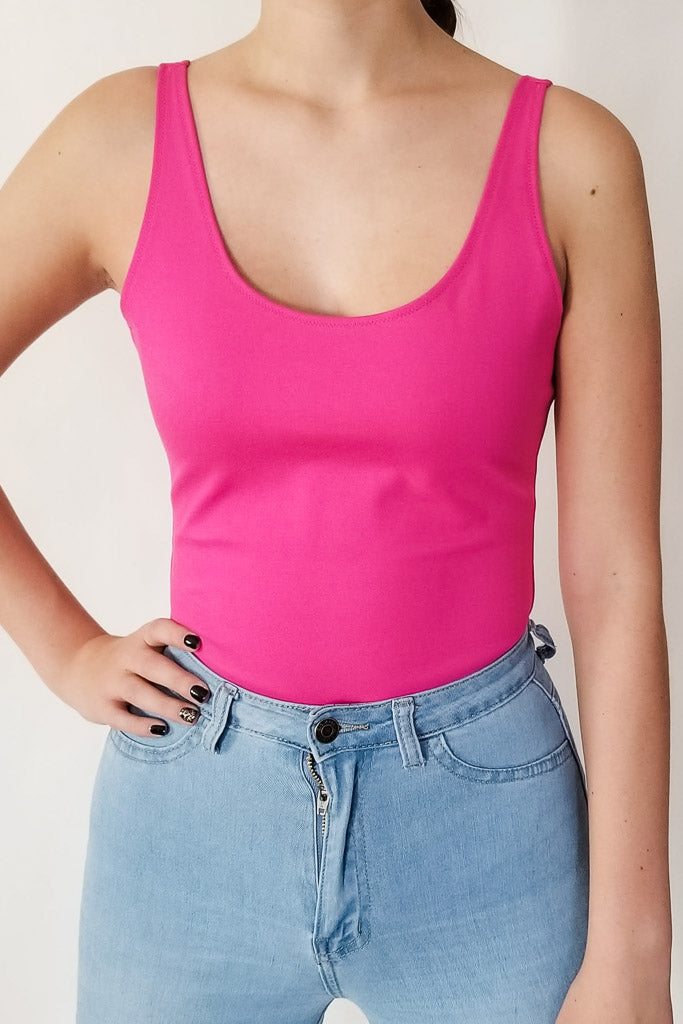 Want To Feel Bodysuit- Hot Pink