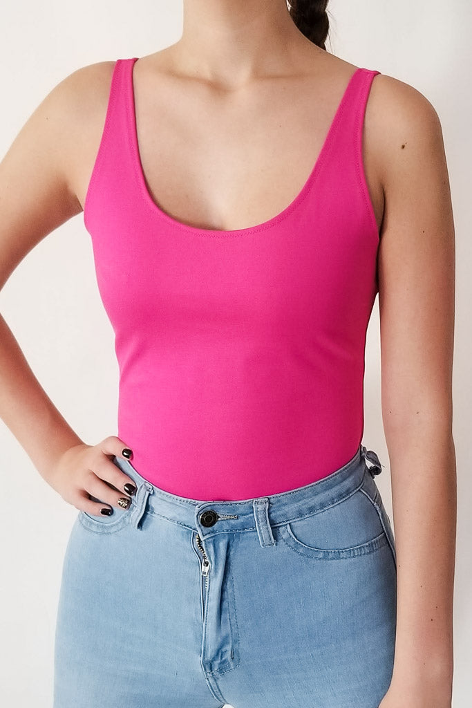 Want To Feel Bodysuit- Hot Pink