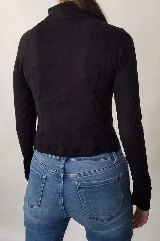 Sculpting Cropped Jacket- Black