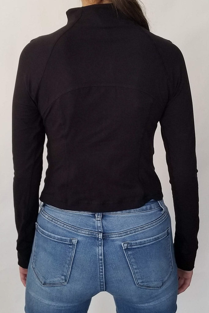 Sculpting Cropped Jacket- Black