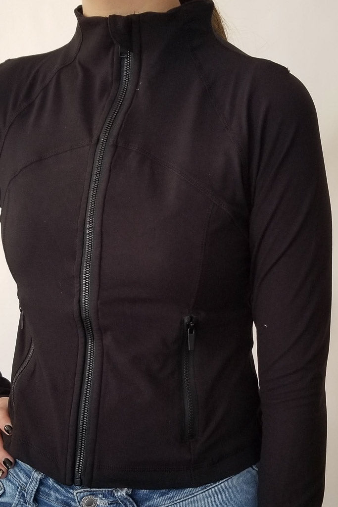 Sculpting Cropped Jacket- Black