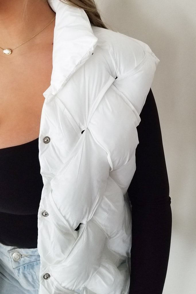 Miracle Puffer Vest- Ivory