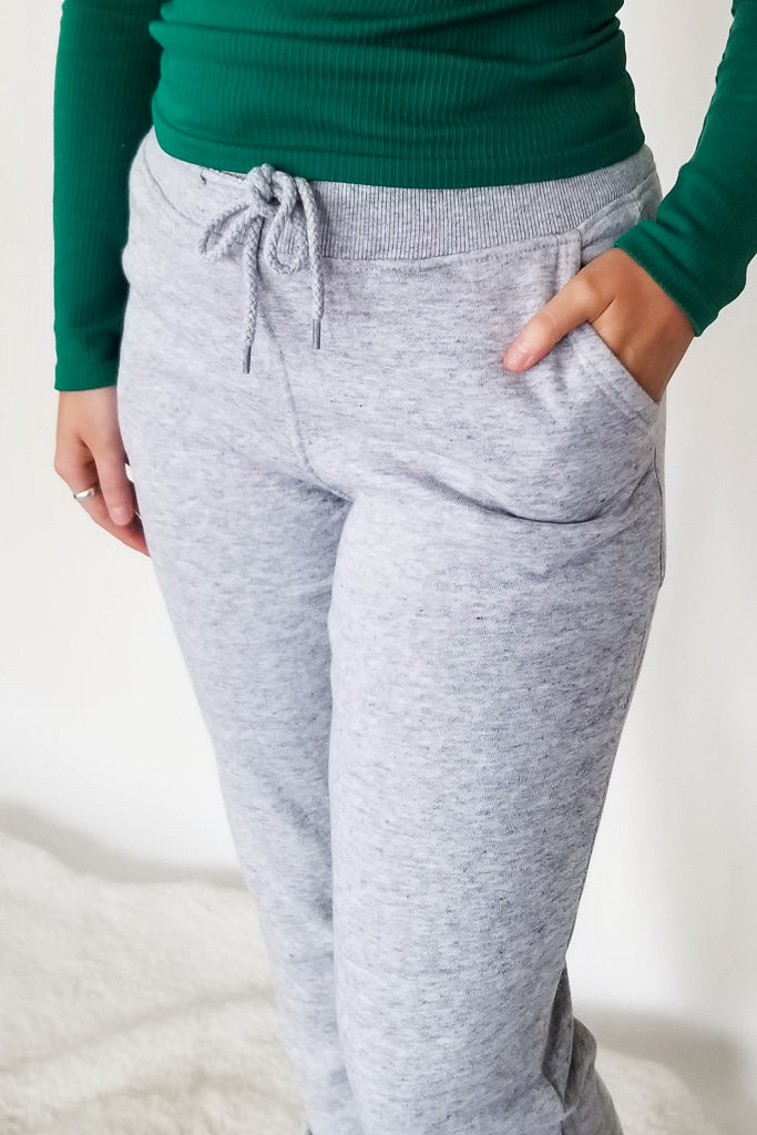 Jump To Conclusions Joggers - Heather Grey