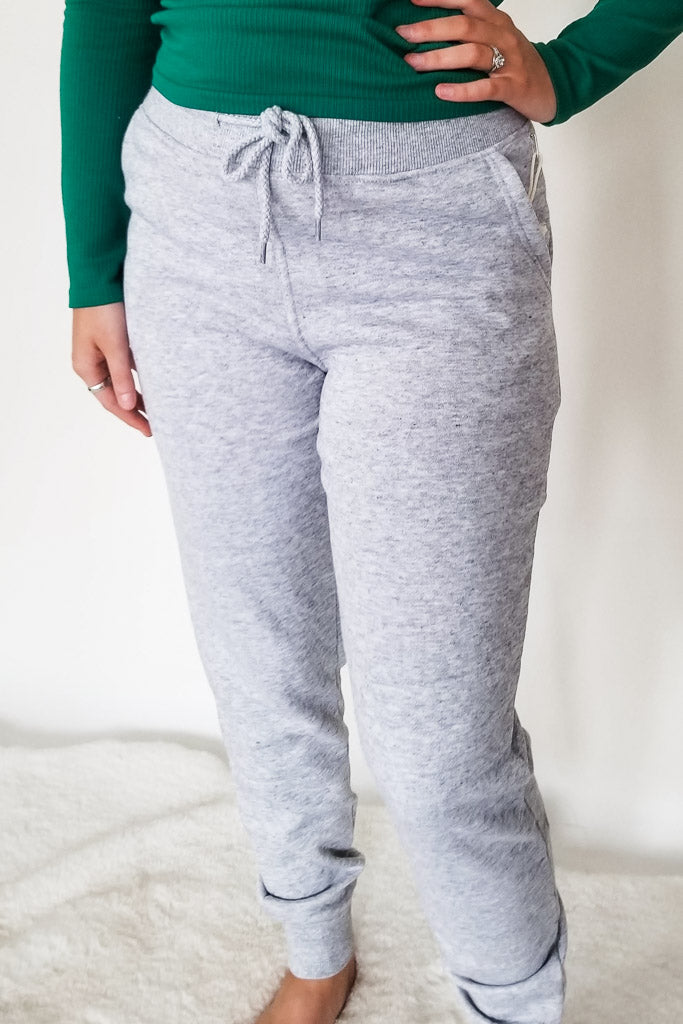 Jump To Conclusions Joggers - Heather Grey