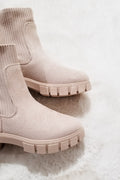 By The Fire Booties- Beige