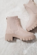 By The Fire Booties- Beige