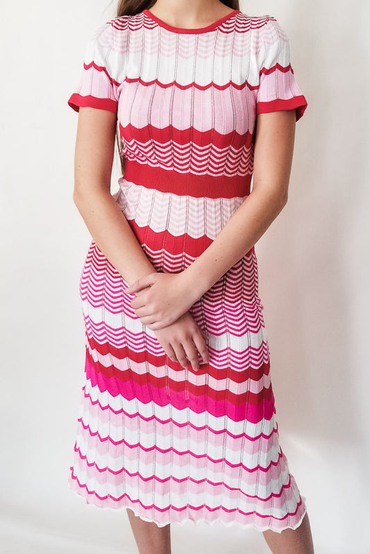Beautiful Stranger Knitted Maxi Dress- Pink