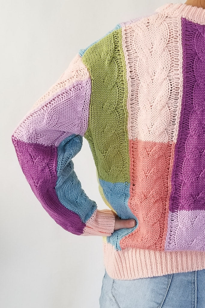 The Way Things Go Sweater- Pink Multi