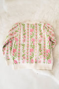 Magnolia Floral Sweater- Ivory