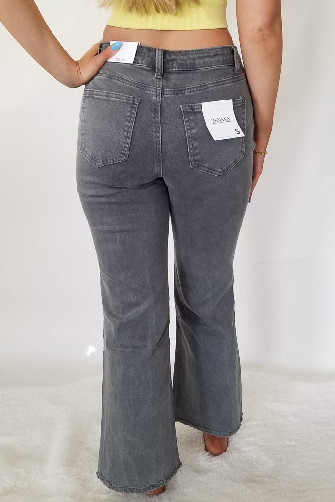 Taken Aback Straight Leg Jeans- Ash Black