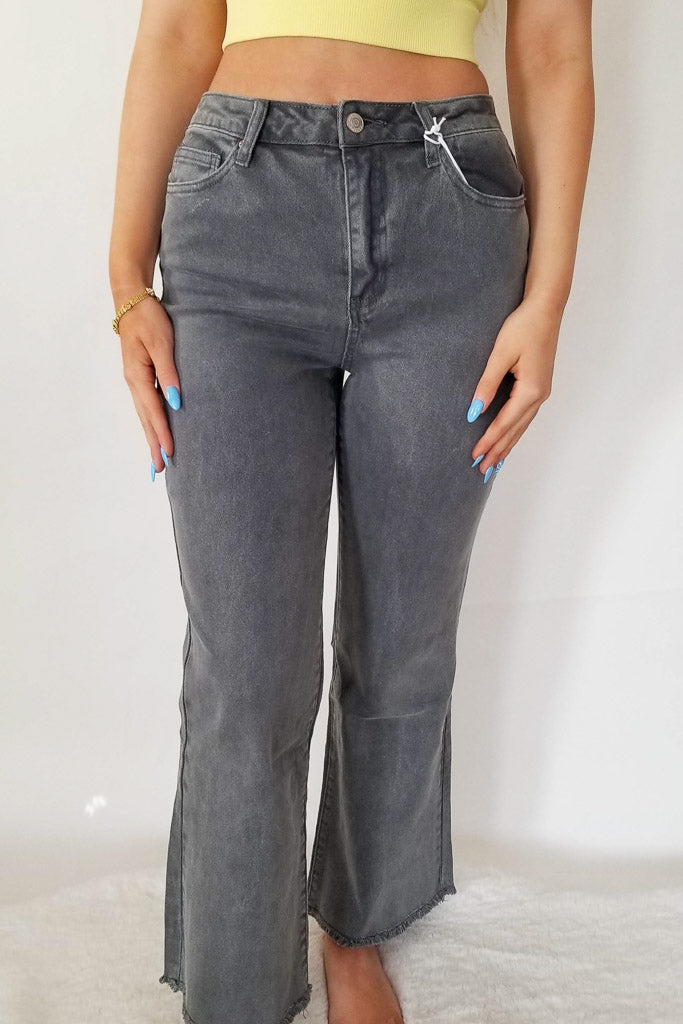 Taken Aback Straight Leg Jeans- Ash Black