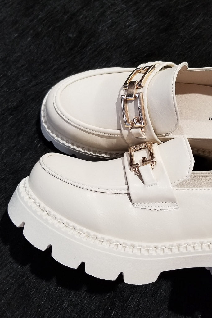 Can&#039;t Handle Me Platform Loafer- Bone