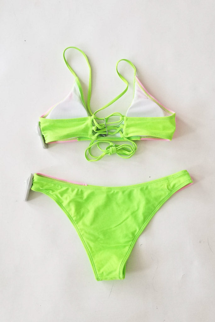 Everybody Talks Bikini- Neon Green