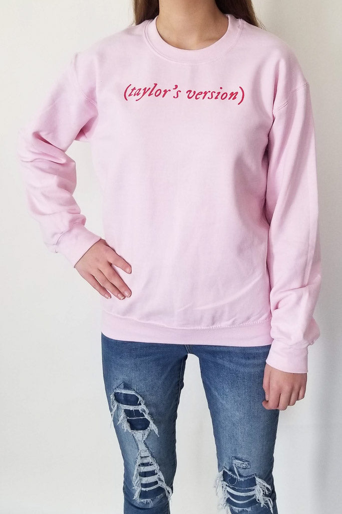 Taylor&#039;s Version Sweatshirt- Pink//Red