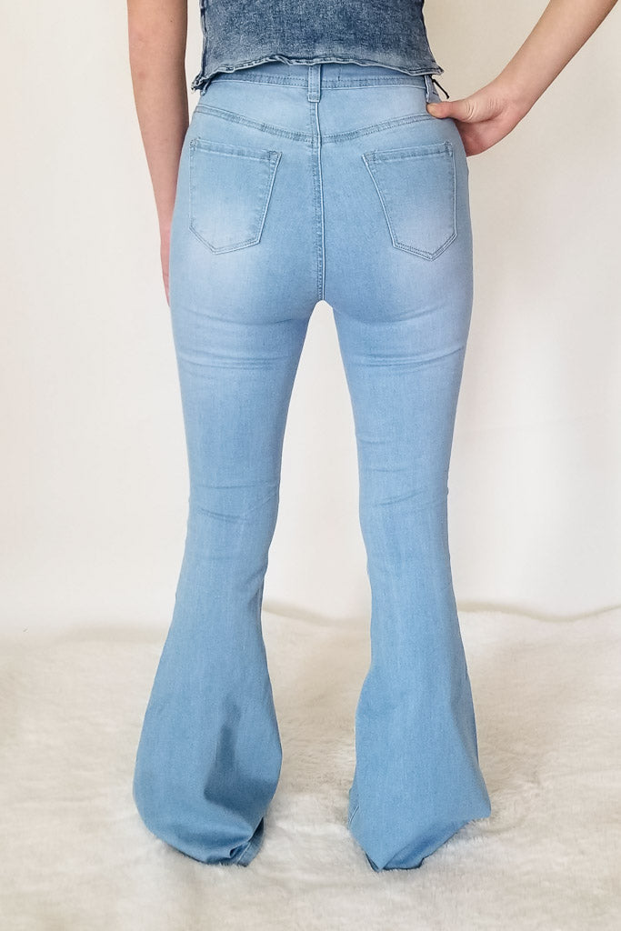 Nonsense Flare Jeans- Light Wash