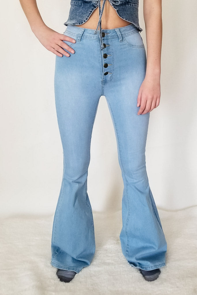 Nonsense Flare Jeans- Light Wash
