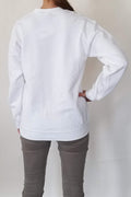 Malibu Graphic Sweatshirt- White/Pink