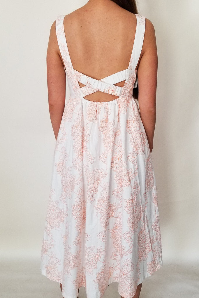 Calliope Midi Dress- Orange