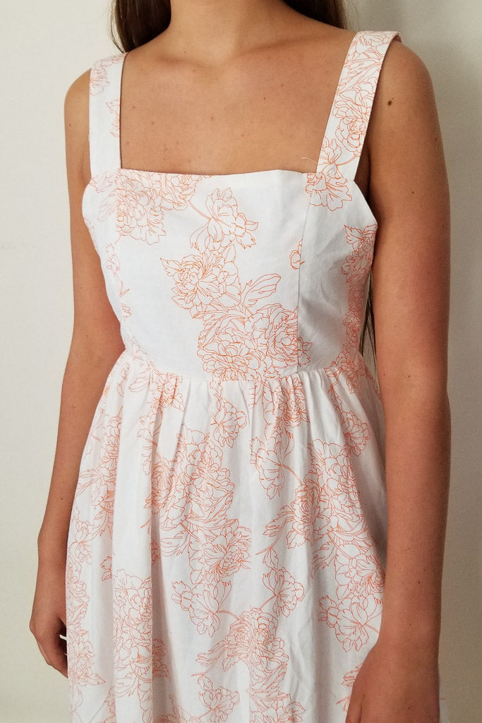 Calliope Midi Dress- Orange